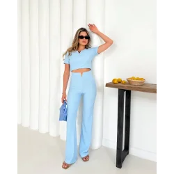 V aksesuarlı ottoman takım mavi s255850