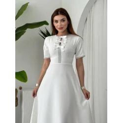 Wera Taşlı Fiyonk Detaylı Elbise