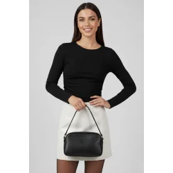 Yanı Büzgülü bluz siyah T4322