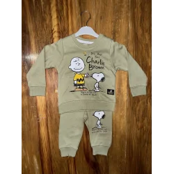 6-24 aylık charlie baskılı takım yeşil