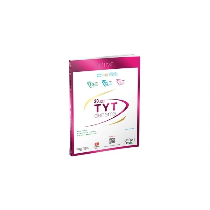 2024 - ÜçDörtBeş Yayınları TYT Kimya 30 Deneme