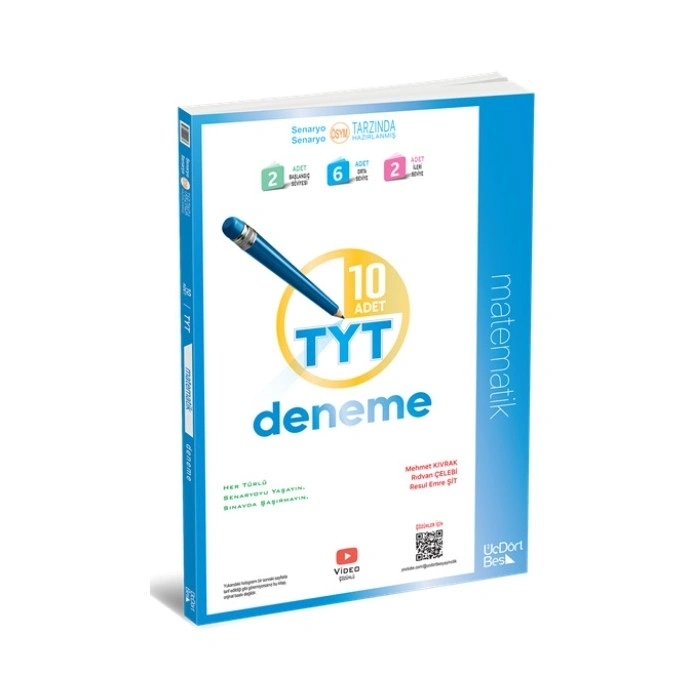2025 | TYT Matematik 10`lu Deneme ÜçDörtBeş Yayınları