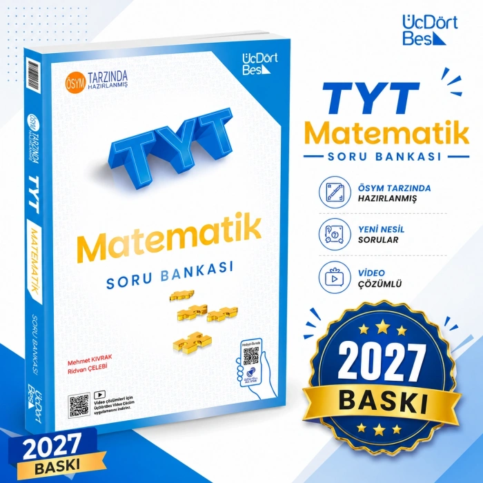 345 - TYT Matematik Soru Bankası 2027 Baskı ÜçDörtBeş