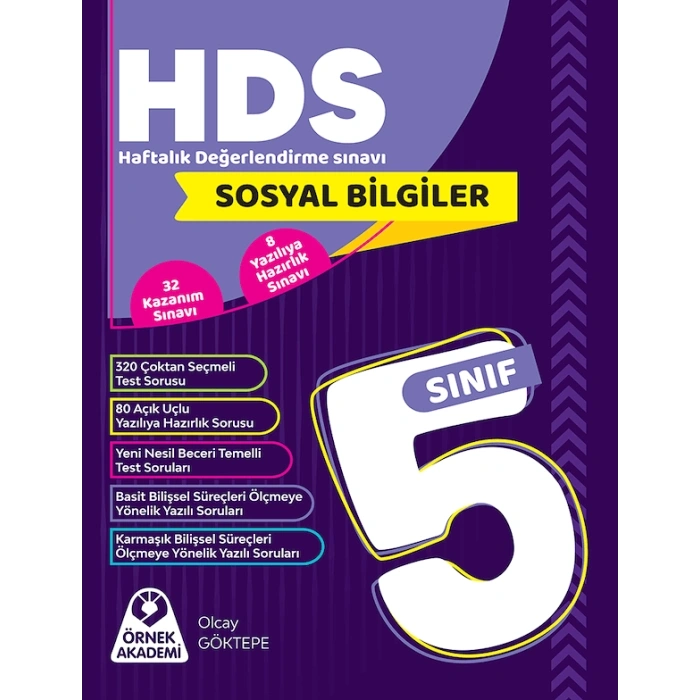 5. Sınıf Sosyal Bilgiler Haftalık Değerlendirme Sınavı HDS