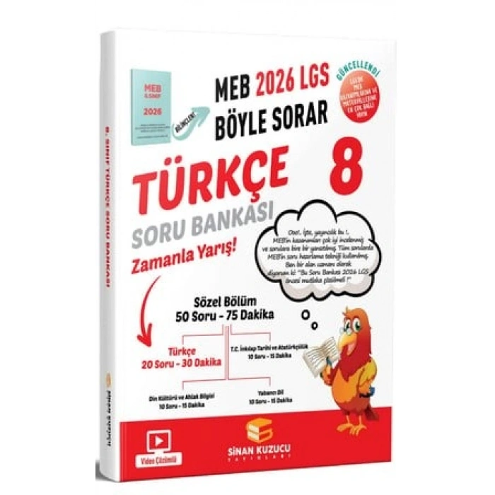 2026 | 8. SINIF LGS Türkçe Soru Bankası Sinan Kuzucu
