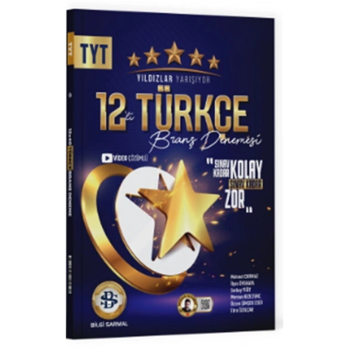 Bilgi Sarmal Yayınları TYT Türkçe 12 li Yıldızlar Yarışıyor Branş Denemesi
