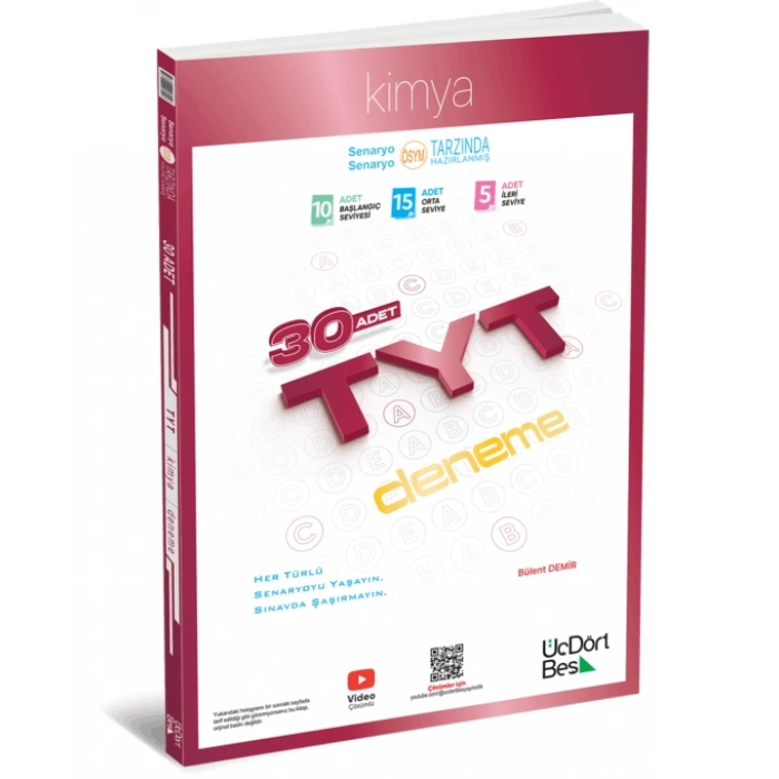 2026 - ÜçDörtBeş Yayınları TYT Kimya 30 Deneme