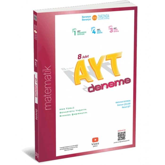 2025 / ÜçDörtBeş Yayınları AYT Matematik 10 lu Deneme