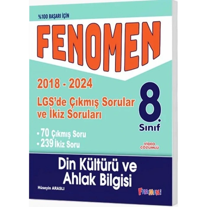 8. Sınıf LGS Din Kültürü ve Ahlak Bilgisi Çıkmış ve İkiz Sorular (2018-2024) Fenomen Kitap