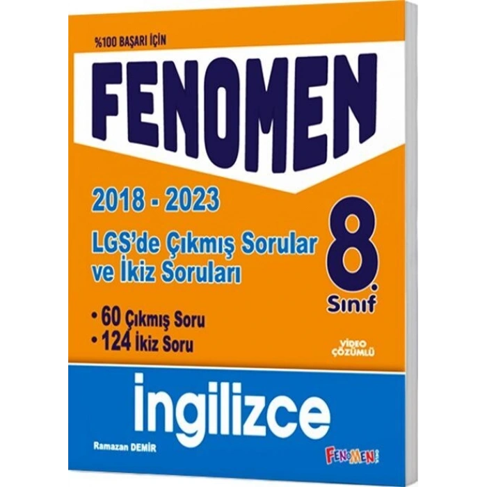 Fenomen Okul Yayınları 8. Sınıf LGS İngilizce Çıkmış Sorular ve İkiz Sorular