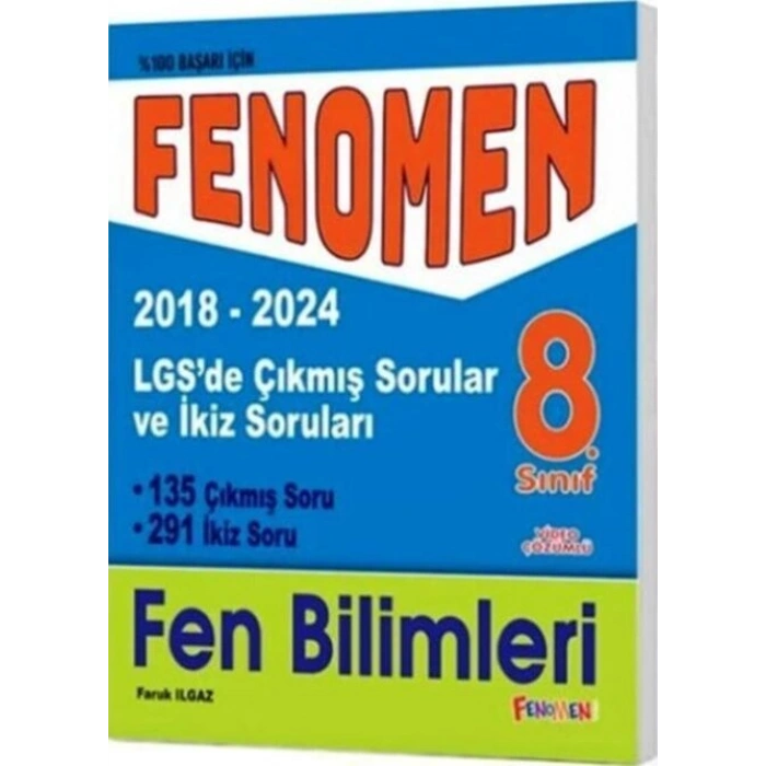 Fenomen Okul Yayınları 8. Sınıf LGS Fen Bilimleri Çıkmış Sorular ve İkiz Sorular