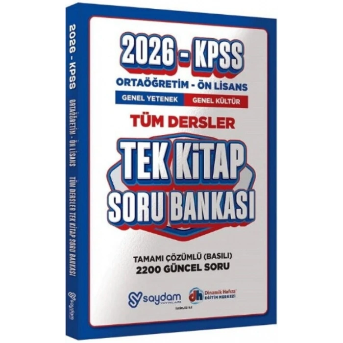 2026 KPSS Lise Ortaöğretim Ön Lisans Soru Bankası Tek Kitap Çözümlü