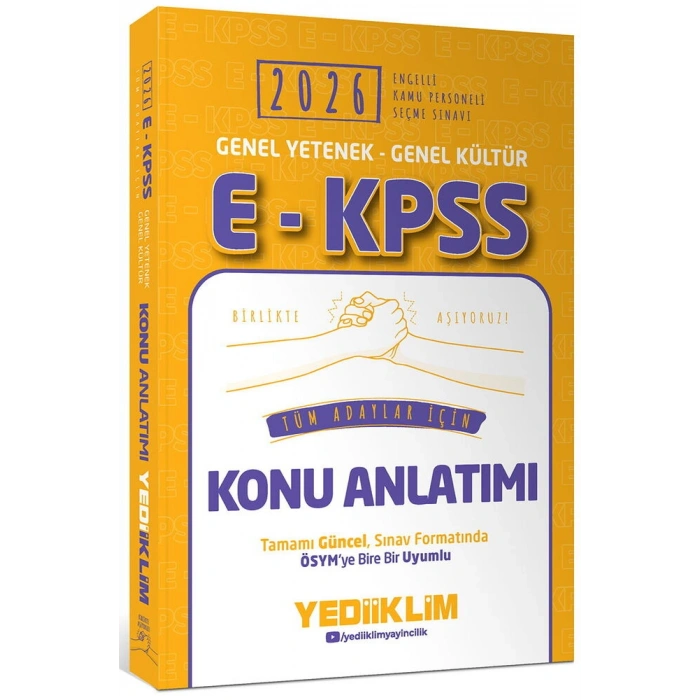 Yediiklim Yayınları 2026 EKPSS Genel Yetenek Genel Kültür Tüm Adaylar İçin Konu Anlatımı