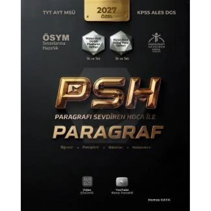 2027 TYT AYT KPSS DGS ALES Sınavlarına Hazırlık PSH Paragraf Soru Bankası | Hamza Kaya