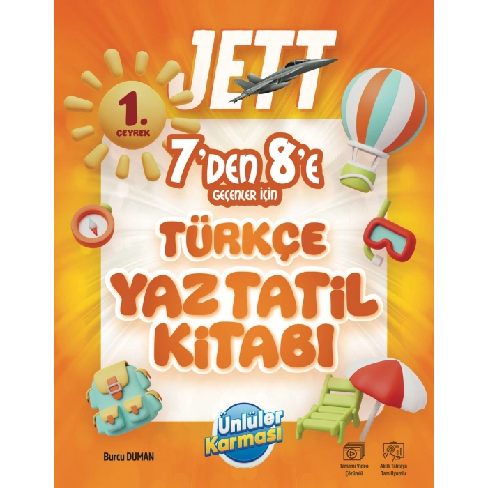 Ünlüler Karması 7 den 8 e Türkçe Jett Yaz Tatil Kitabı