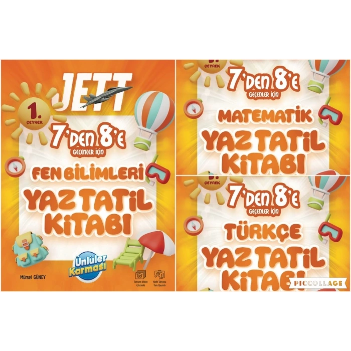 Ünlüler Karması 7 den 8 e Türkçe Matematik Fen Bilimleri Tatil Kitabı