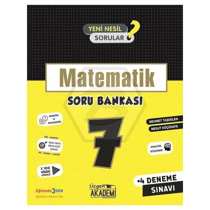 7. Sınıf MATEMATİK Soru Bankası ÜÇGEN AKADEMİ