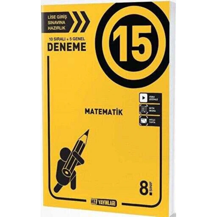 8. Sınıf Matematik 15 li Deneme Hız Yayınları