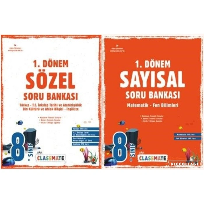 8. Sınıf LGS 1. Dönem Tüm Dersler / Sözel +Sayısal Set