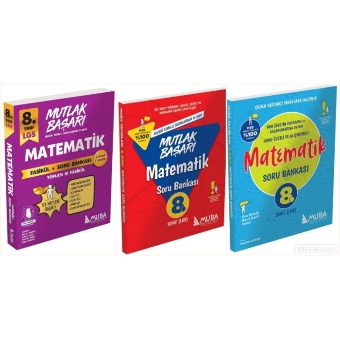 8. Sınıf LGS Matematik Soru Bankası Set - MUBA Yayınları | Kolaydan Zora Seri