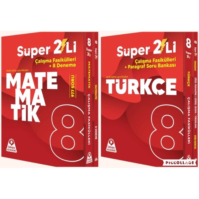 8. Sınıf Süper İkili Türkçe & Matematik Seti - 2026