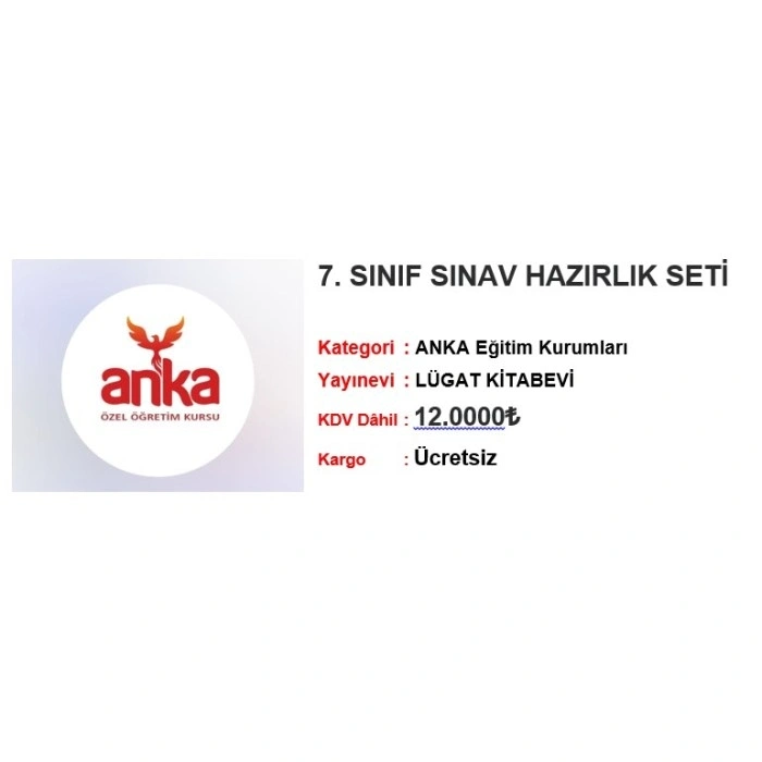 ANKA Eğitim 7. SINIF SINAV HAZIRLIK SETİ