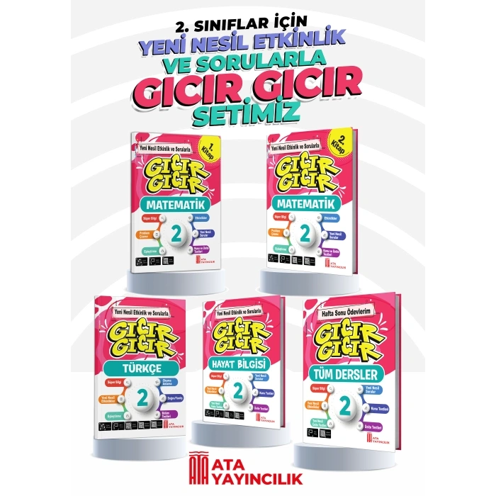 ATA 2. Sınıf Tüm Dersler Gıcır Gıcır 5li Set  | 2024-2025