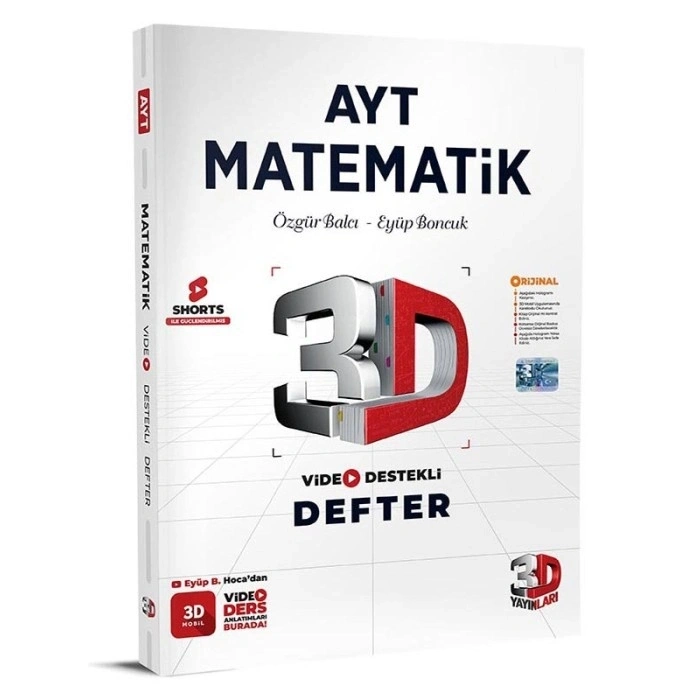 AYT 3D Matematik Video Destekli Defter