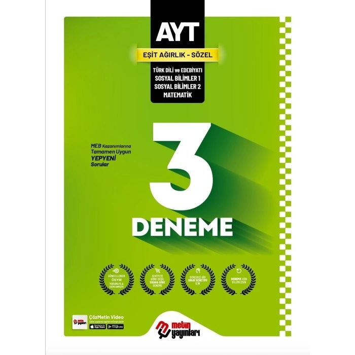 AYT Eşit Ağırlık ve Sözel 3 Deneme (2024)