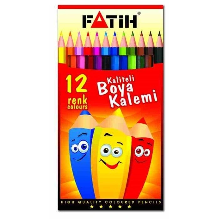 Fatih 12 Renk Kuruboya Kalemi Tam Boy 33112