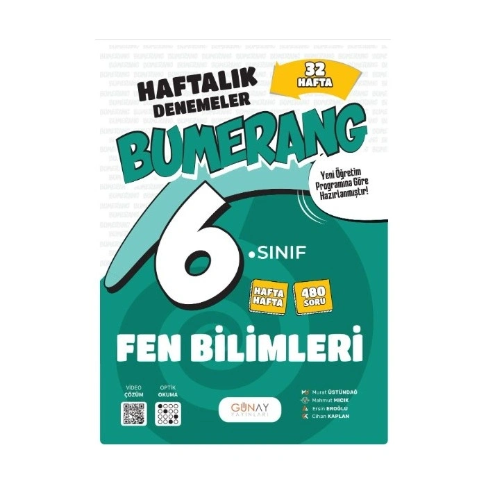 Günay 6. Sınıf 32 Haftalık Fen Bilimleri Denemeleri 2026