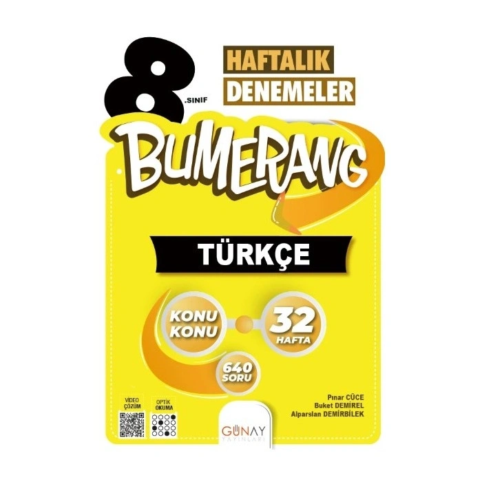 Günay 8. Sınıf LGS 32 Haftalık Türkçe Denemeleri 2026