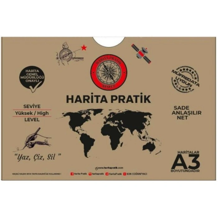Harita Pratik İleri Seviye Set - Lise - TYT AYT
