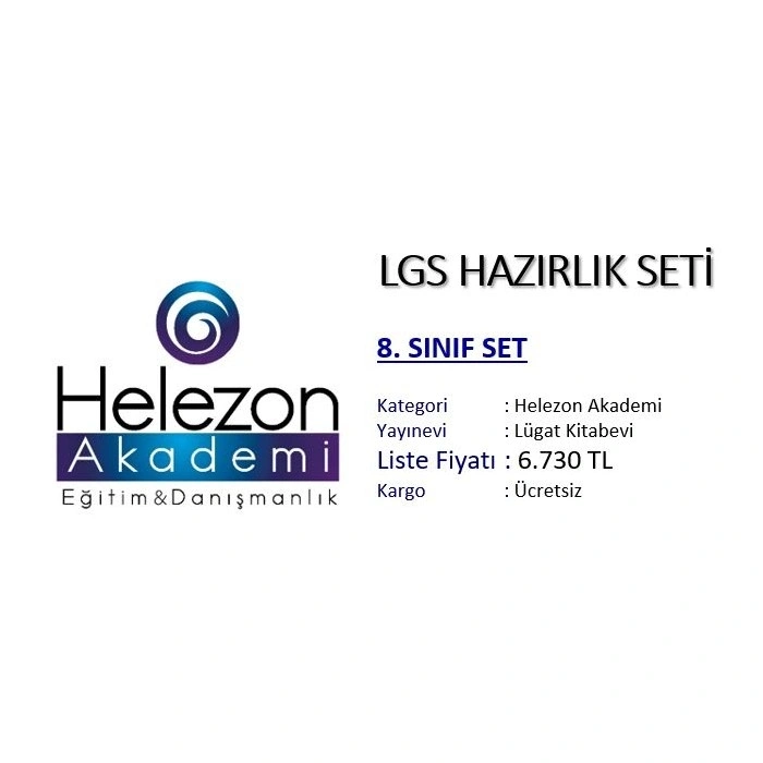Helezon Akademi 8. Sınıf LGS Sınav Hazırlık Seti