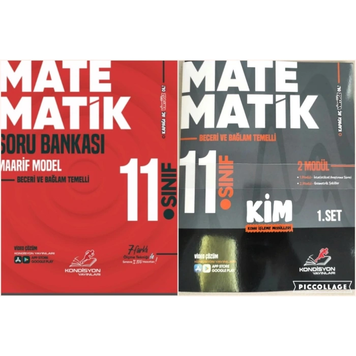 KONDİSYON VİRTÜÖZ 11. SINIF MATEMATİK SORU BANKASI ve KONU İŞLEME MODÜLLERİ (2 MODÜL) 1. KİTAP