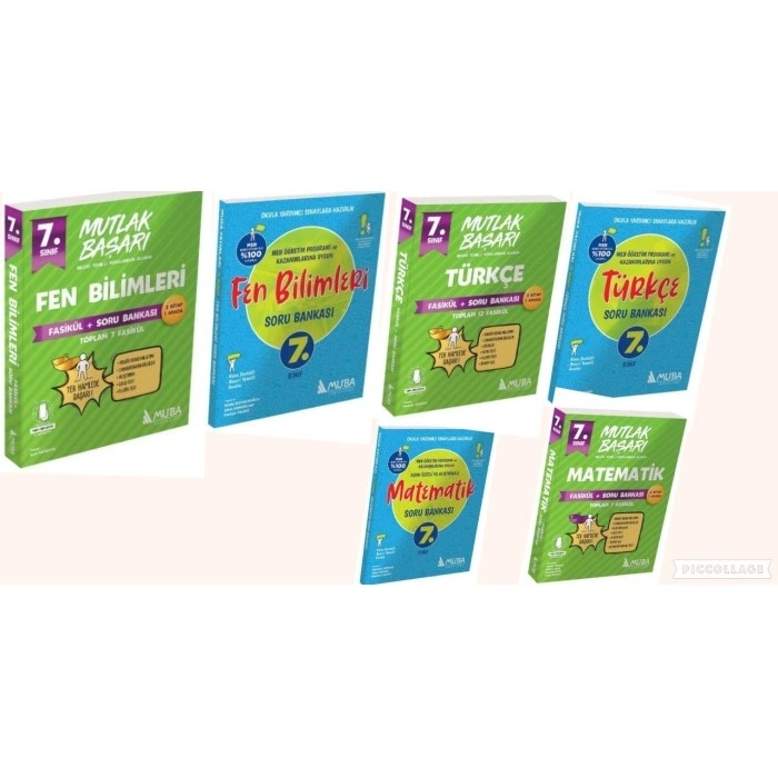 MUBA 7. Sınıf Tükçe Matematik Fen Bilimleri Soru ve Fasiküllü Soru Seti