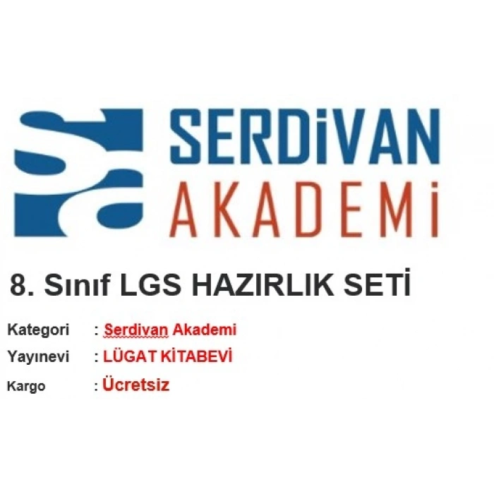 SERDİVAN AKADEMİ 8. SINIF LGS SINAV HAZIRLIK SETİ