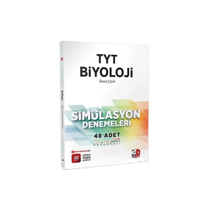 TYT Biyoloji Simülasyon 48 Deneme 3D Yayınları