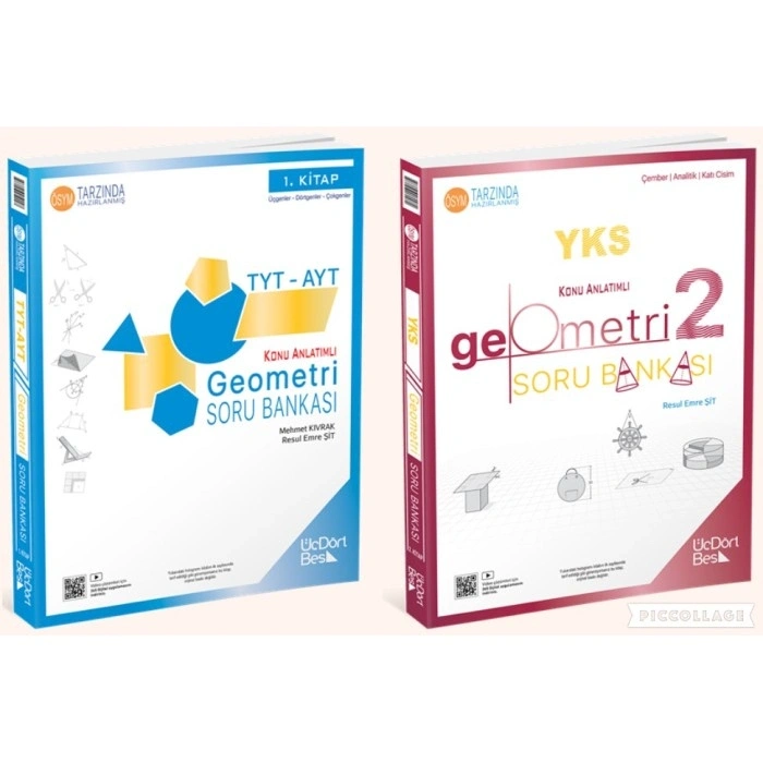 Üç Dört Beş 2026 TYT AYT Geometri 1. Kitap ve 2. Kitap