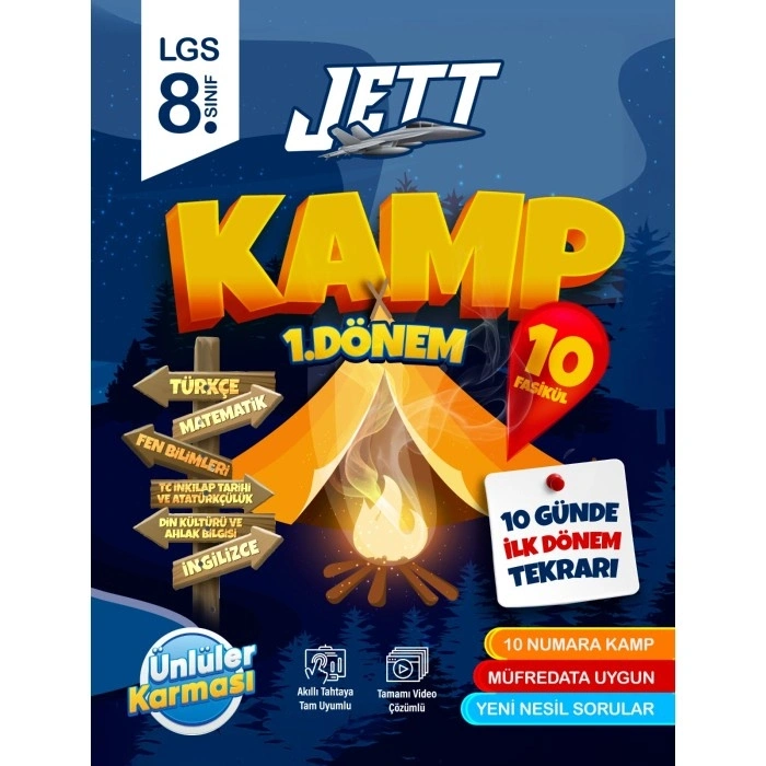 ÜNLÜLER KARMASI LGS 8. SINIF 1. DÖNEM JETT KAMP 10 FASİKÜL