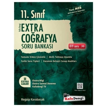 11. Sınıf Coğrafya Extra Soru Bankası Kafadengi Yayınları