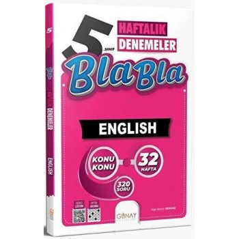 Günay Yayınları 5. Sınıf İngilizce Bla Bla Haftalık Denemeler