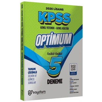 2026 KPSS Genel Yetenek Genel Kültür Lisans Optimum 5 Deneme Fasikül Çözümlü