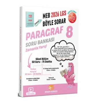 8. Sınıf 2026 LGS MEB Böyle Sorar PARAGRAF Soru Bankası Video Çözümlü Sinan Kuzucu Yayınları