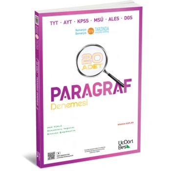 2026 - ÜçDörtBeş Yayınları Paragraf 20 Adet Denemesi