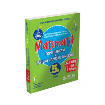 5. Sınıf Matematik Soru Bankası + Yazılıya Hazırlık Soruları 2Si 1 Arada - MUBA