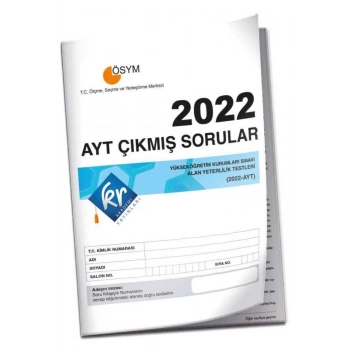2022 AYT Çıkmış Sorular Tıpkı Basım Kitapçığı KR Akademi Yayınları