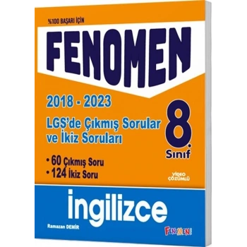 Fenomen Okul Yayınları 8. Sınıf LGS İngilizce Çıkmış Sorular ve İkiz Sorular