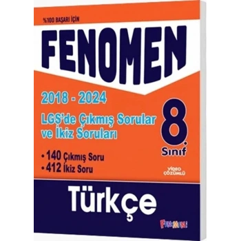 Fenomen Okul Yayınları 8. Sınıf LGS Türkçe Çıkmış Sorular ve İkiz Sorular