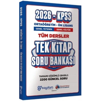 2026 KPSS Lise Ortaöğretim Ön Lisans Soru Bankası Tek Kitap Çözümlü